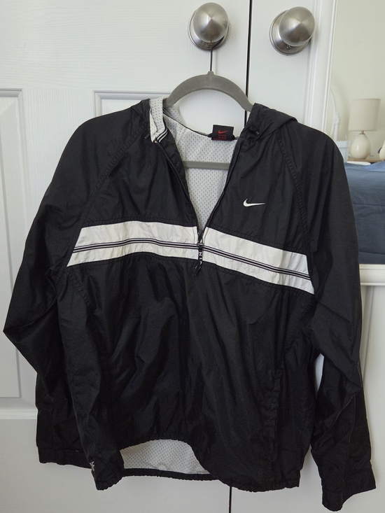 Nike Jackets & Blazers - Vintage Nike Women's Black And White Windbreaker Sz M